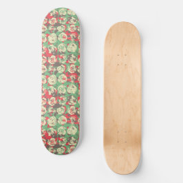 Skate Tinta e Rosas Harmonia - Padrão Sem Costura