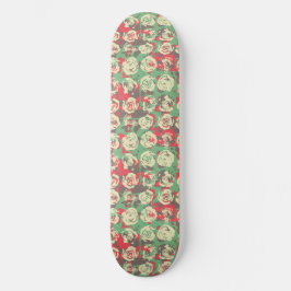 Skate Tinta e Rosas Harmonia - Padrão Sem Costura