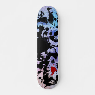 Skate TINTA PRETA pintura desgastada colorida
