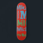 Skate Tipografia das Tendências das Colorâneas Palavras<br><div class="desc">skate de designer em tons de vermelho, azul-nora e verde-claro. O efeito desse design baseado em texto de rua de tendência depende do comprimento do seu nome. Selecione "Clique para personalizar ainda mais" na parte inferior de "Personalizar este modelo" para obter a aparência desejada. Você pode fazer o plano de...</div>