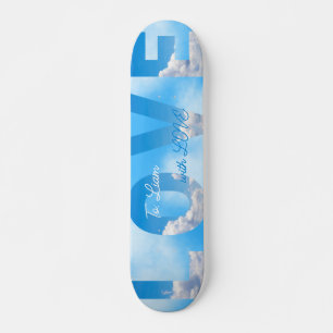Skate Tipografia Romântica de Céu Sonhador AMOR