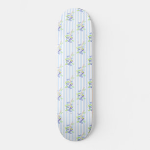Skate Tiras Botânicas de Mirtilo em Aquarela Fofa