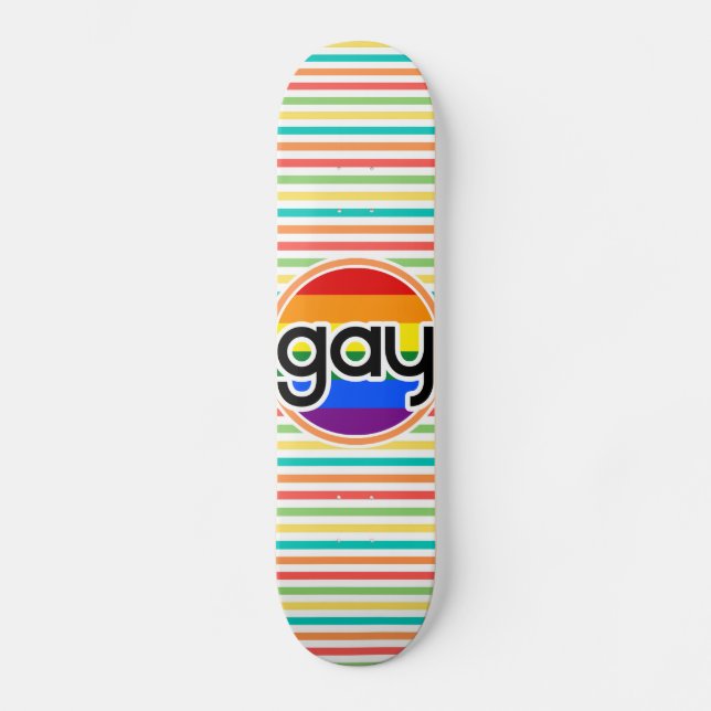 Skate Tiras Brilhantes, Gay (Frente)