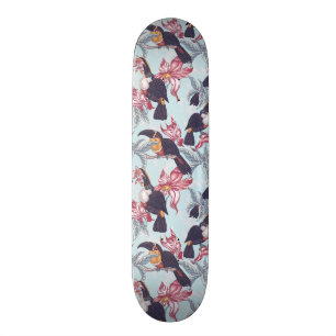 Skate Toucans com flores exóticas
