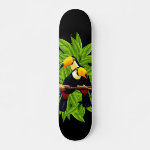Skate Toucans exóticos em preto