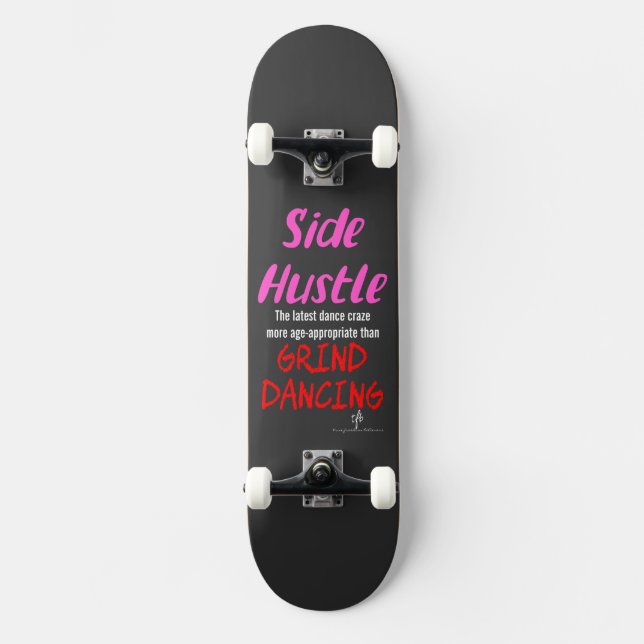 Skate Trabalho Lateral vs. Dança de Moagem Neon Rosa Tex (Frente)