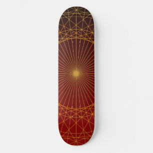 Skate Tratamentos de decoração de pintura de parede verm