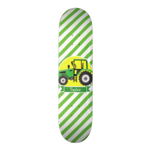 Skate Trator de Fazenda Verde com Verde e Branco Amarelo