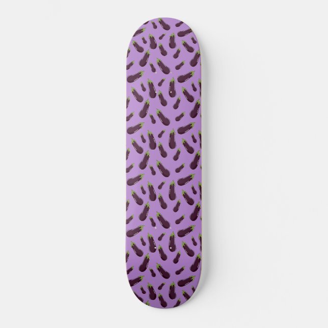 Skate Travesseiro decorativo de padrão de EggPlant aleat (Frente)