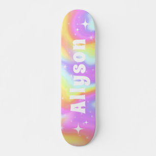 Skate Trendy Holographic Holograph Sparkle Girls Name