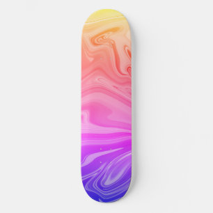 Skate Trendy Purple Red Yellow Abstrato