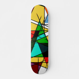 Skate Triângulo Moderno Colorido Geométrico 