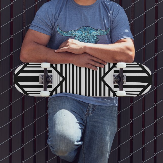 Skate Triângulo strips 2 em preto e branco (Ao ar livre 3)