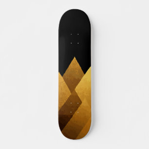 Skate Triângulos de Ouro Abstratos em Design de Luxo Pre