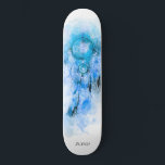 Skate *~* Tribal Boho Shamanic Sacred Dream Catcher<br><div class="desc">* Western BOHO American Watercolor Abstrato Dream Catcher Journey com adoráveis penas como símbolo Shamanic para um Nativo Americano Healer Espiritual ou design BOHEMIAM. * . *** As cores são, na sua maioria, TURQUOISE E AQUA em BRANCO. Este abstrato de caça e penas modernas, criativas de vassoura e enraizadas no...</div>