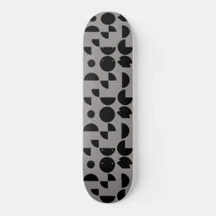 Skate Tribal Geométrico Moderno da Cinza Negra