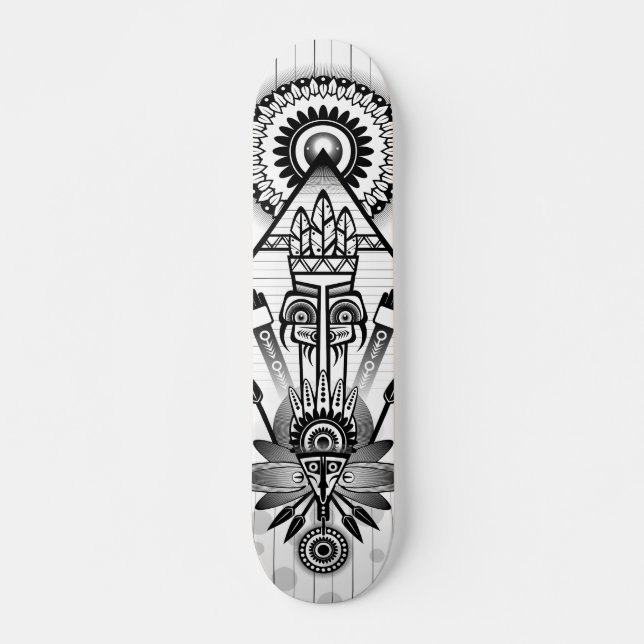 Skate Tribal Nativo abstrato (Frente)