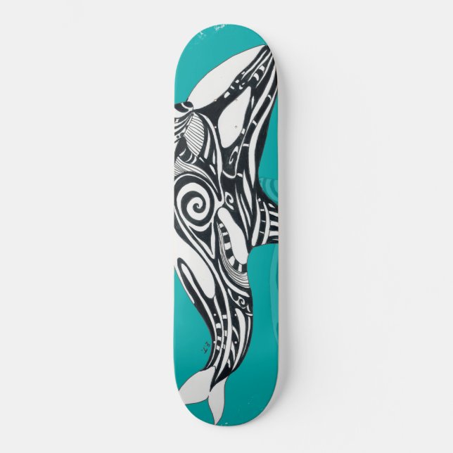 Skate Tribal Orca Brushing Teal (Frente)