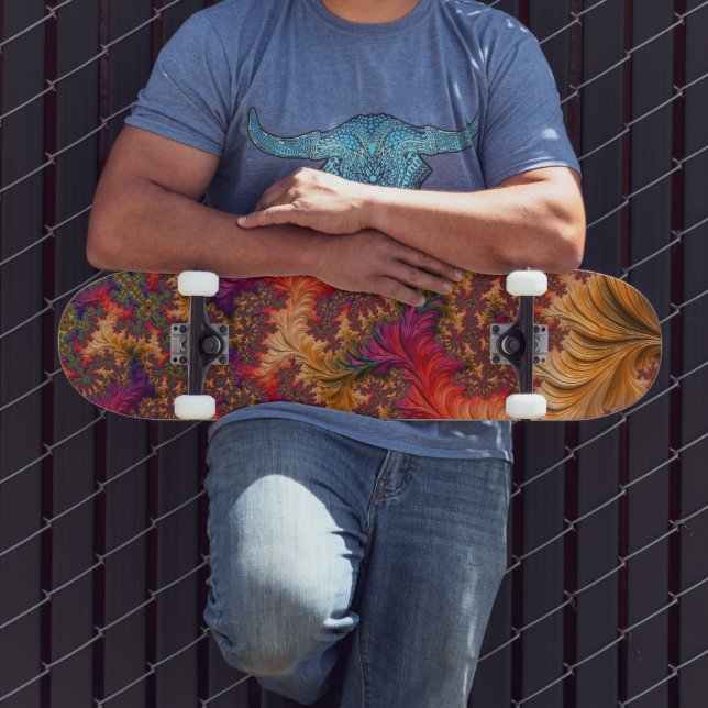 Skate Trippy Brilhante Deslumbrante Ramo Abstrato Fracta (Ao ar livre 3)