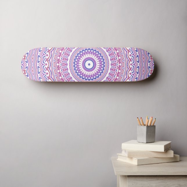 Skate Trippy Hippie Boho Groovy Boêmio Kaleidoscópio  (Arte de parede (Horz))