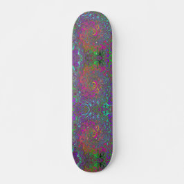 Skate Trippy Hot Pink Abstrato Retro Liquid Swirl