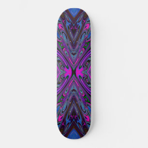 Skate Trippy Magenta, Blue and Green Abstract Butterfly