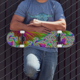 Skate Trippy Vibrante Ousado Trippy Arco-íris Espiral Fr