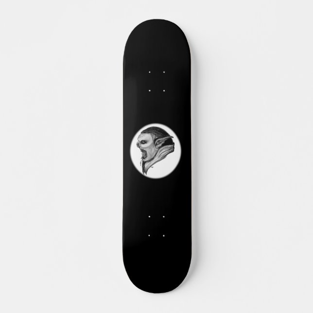 Skate Troll preto e branco (Frente)