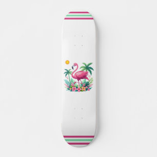 Skate Tropical/Flórida rosa flamingo