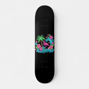 Skate Tropical Neon Flamingo