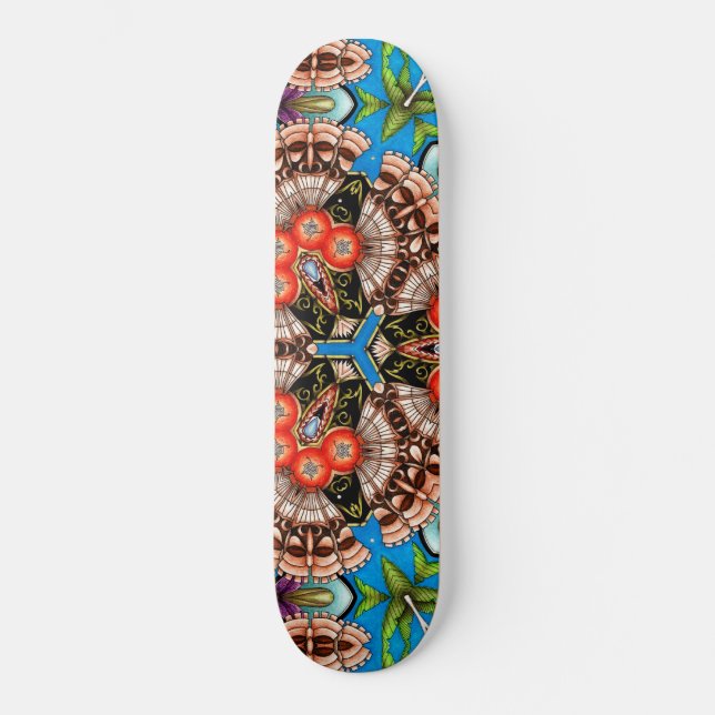 Skate Tropical Tiki Kaleidoscope (Frente)