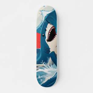 Skate Tubarão no oceano