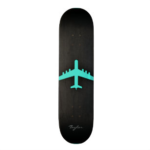 Skate Turquesa; Avião Verde Azul