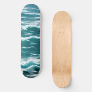Skate Turquesa Oceano Ondas Ondas Surf