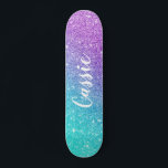 Skate Turquoise chic ombre, de cor roxa<br><div class="desc">Rapariga maleável,  turquesa ombre púrpura e púrpura</div>