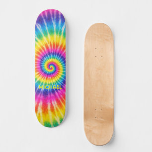 Skate Tye-Dye Retro Colorido Personalizado Unisex Adicio