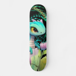 Skate Um Dragão de Cartoon fofa Edite seu nome