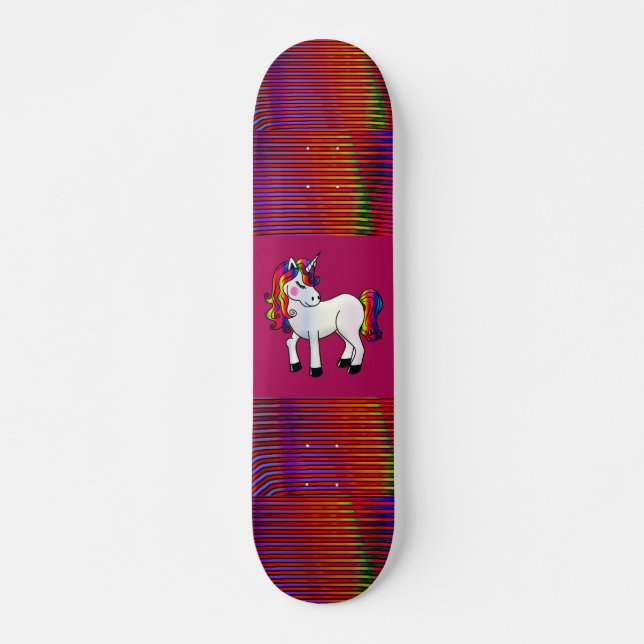 SKATE UNICORN PINK SKATEBOARDS PARA GAROTAS (Frente)