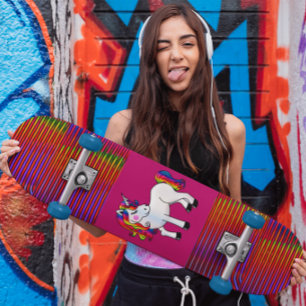 SKATE UNICORN PINK SKATEBOARDS PARA GAROTAS