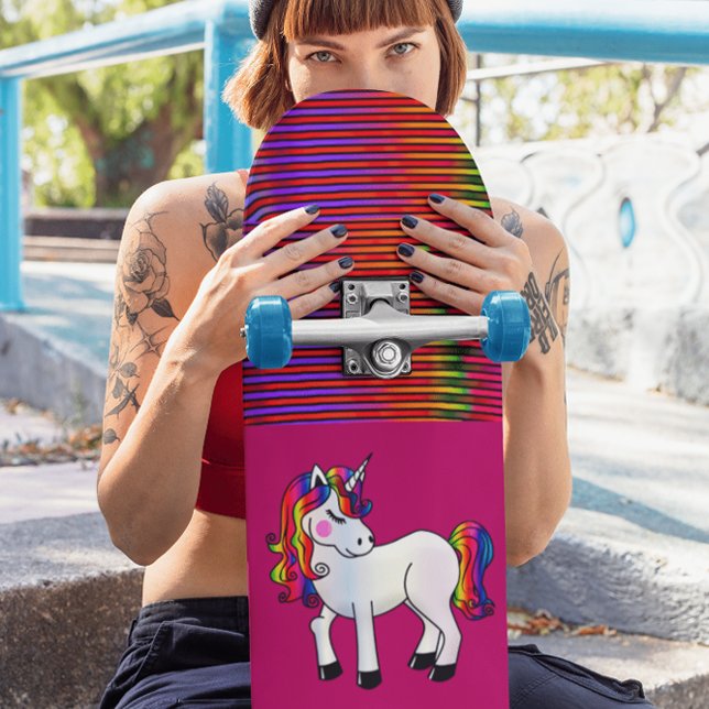 SKATE UNICORN PINK SKATEBOARDS PARA GAROTAS (Criador carregado)