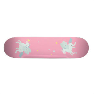 Skate Unicórnio Azul Fofo, Estrelas