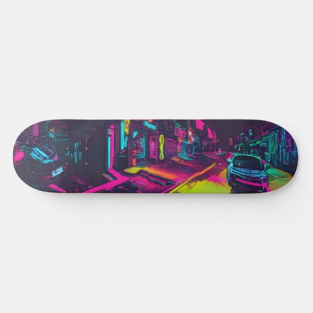 Skate Urbanes neonfarbene Skateboarddeck dynamisch bunt (Horz)
