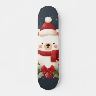Skate Urso de Natal/Inverno em coroa