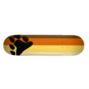 Skate Urso e bandeira do orgulho gay da comunidade LGBT