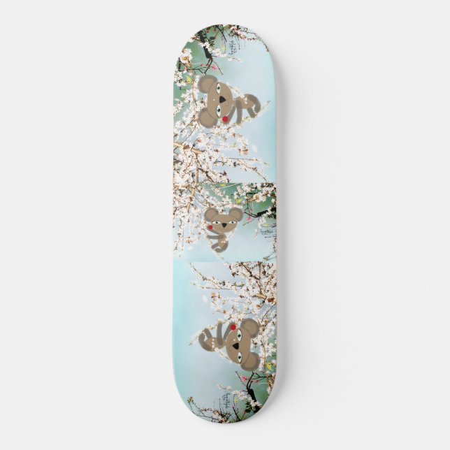 Skate Urso Koala Selvagem da Austrália explorando Flor d (Frente)