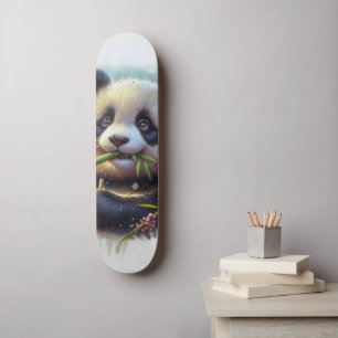 Skate Urso Panda Adorável Comendo Bambu