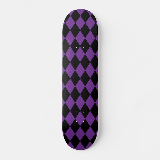 Skate Uvas de Harlequin e Preto (Frente)