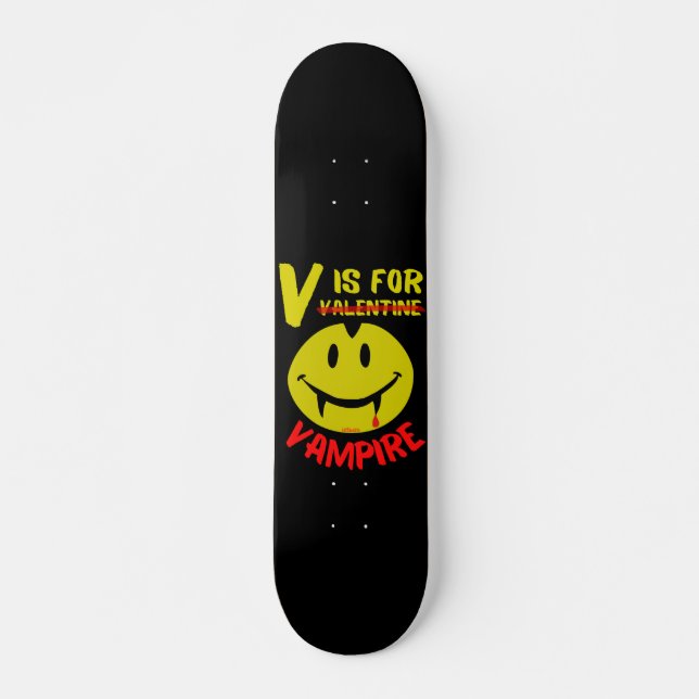 Skate V É PARA VAMPIRE ideia de presente de namorados en (Frente)