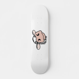 Skate vaca de desenho animado preto branco rosa beijo ci