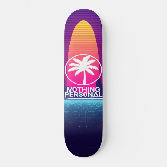 Skate Vaporwave Sunset Skateboards (Frente)